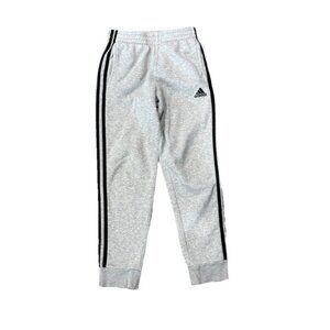 adidas Gray Sweatpants with Black Stripes